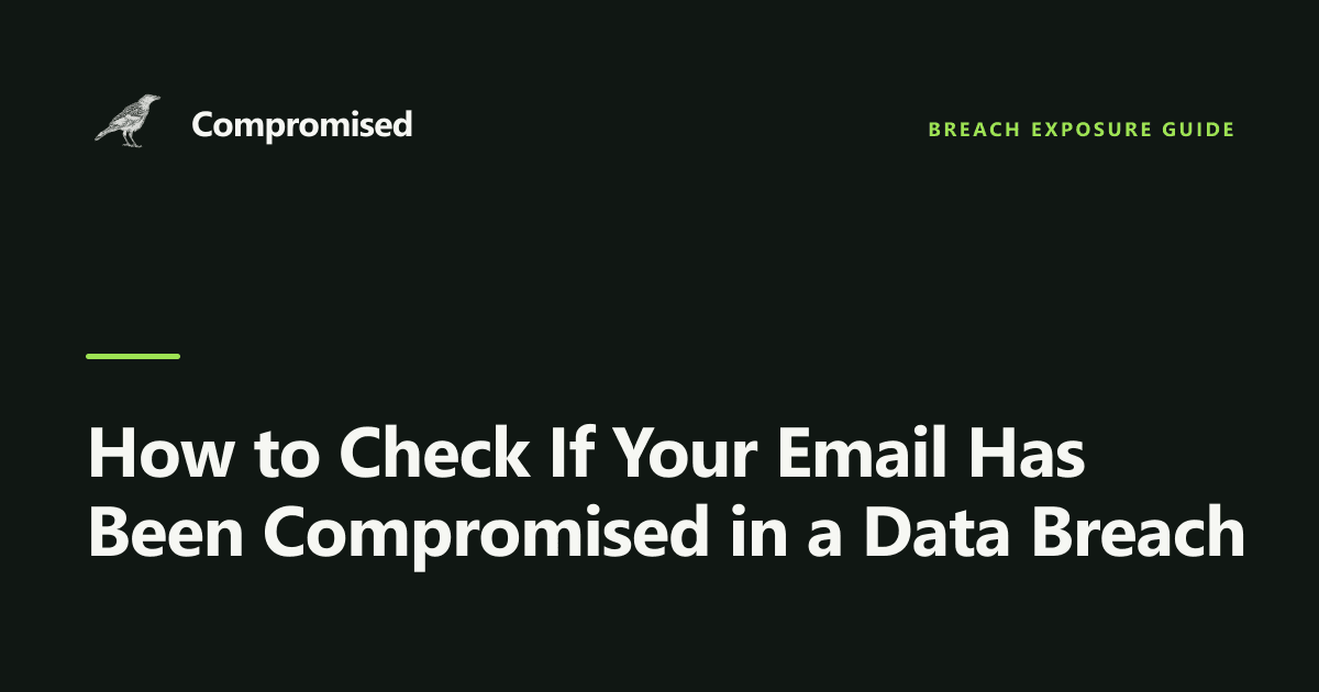 How to Check If Your Email Has Been Compromised in a Data Breach