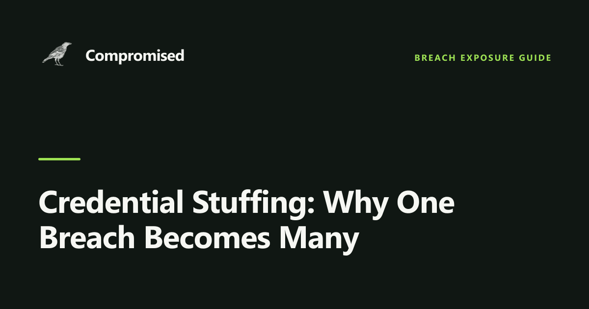 Credential Stuffing: Why One Breach Becomes Many