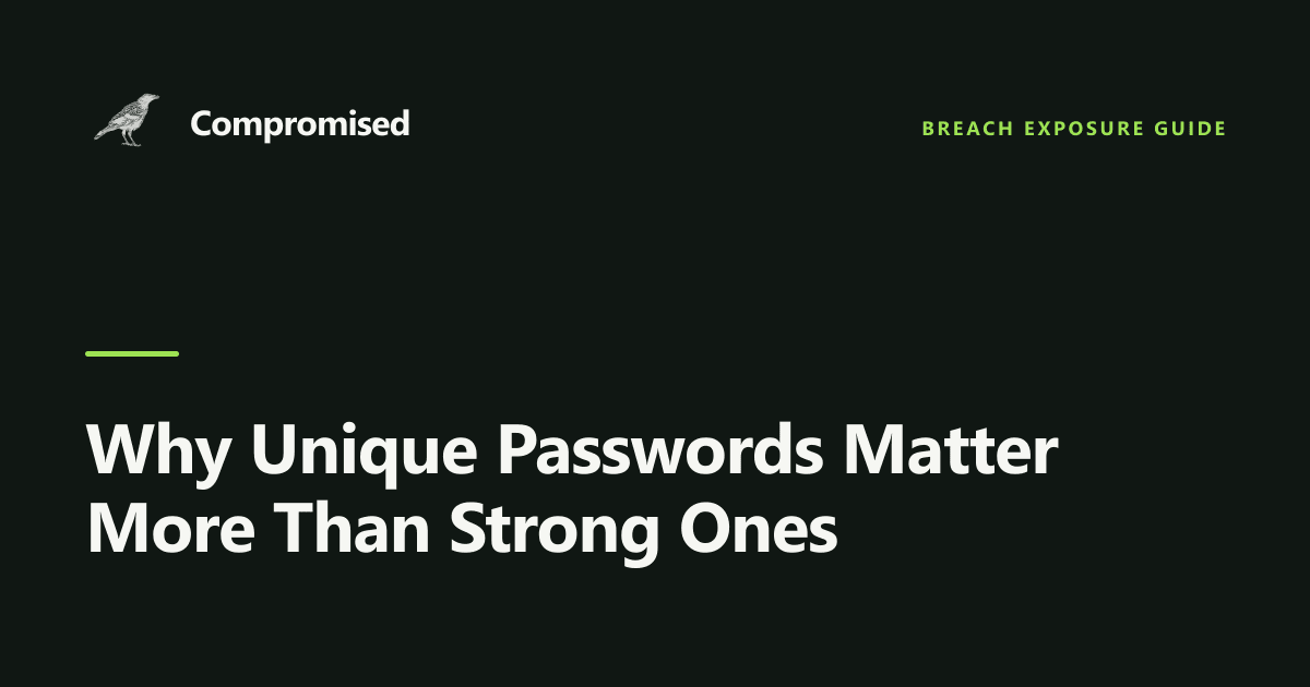 Why Unique Passwords Matter More Than Strong Ones