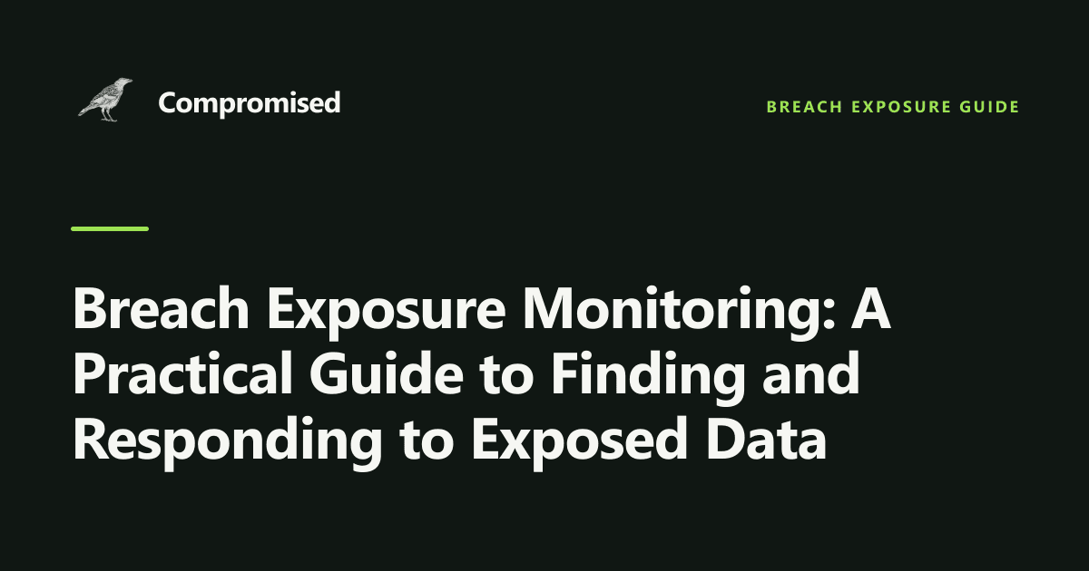 Breach Exposure Monitoring: A Practical Guide to Finding and Responding to Exposed Data